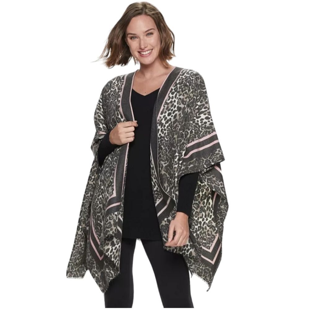 Accessory St. Women's Style Collective Animal Topper Shawl One Size